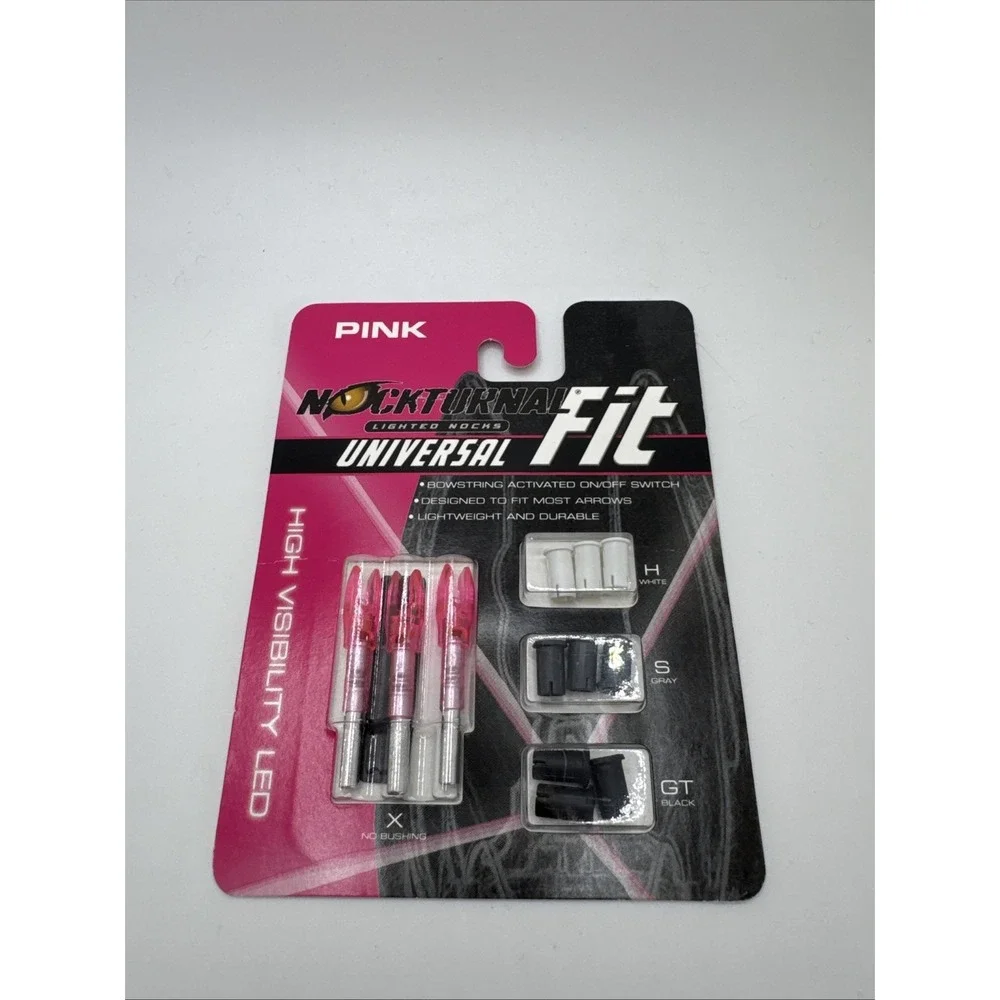 Archery Nockturnal NT312 Universal Fit Pink Nock System - Pack of 3